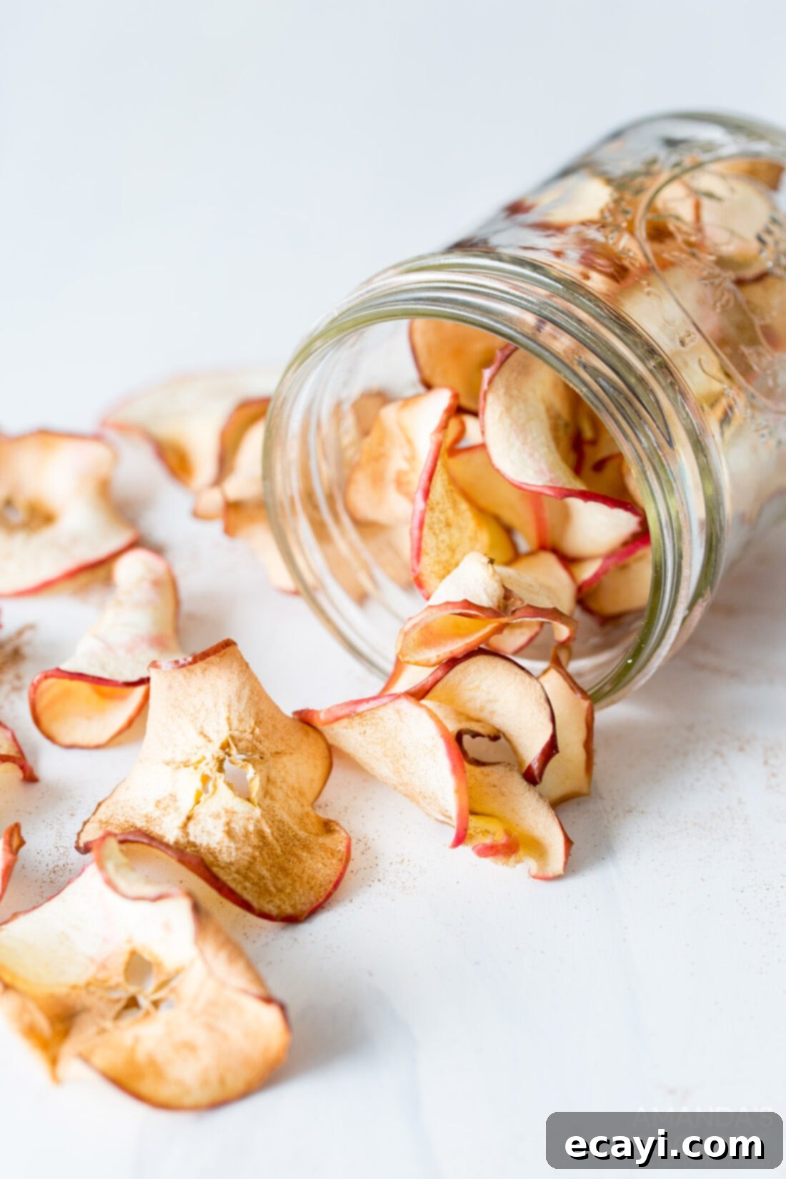 Crispy Air-Fried Apple Slices 2 jar of air fryer apple chips