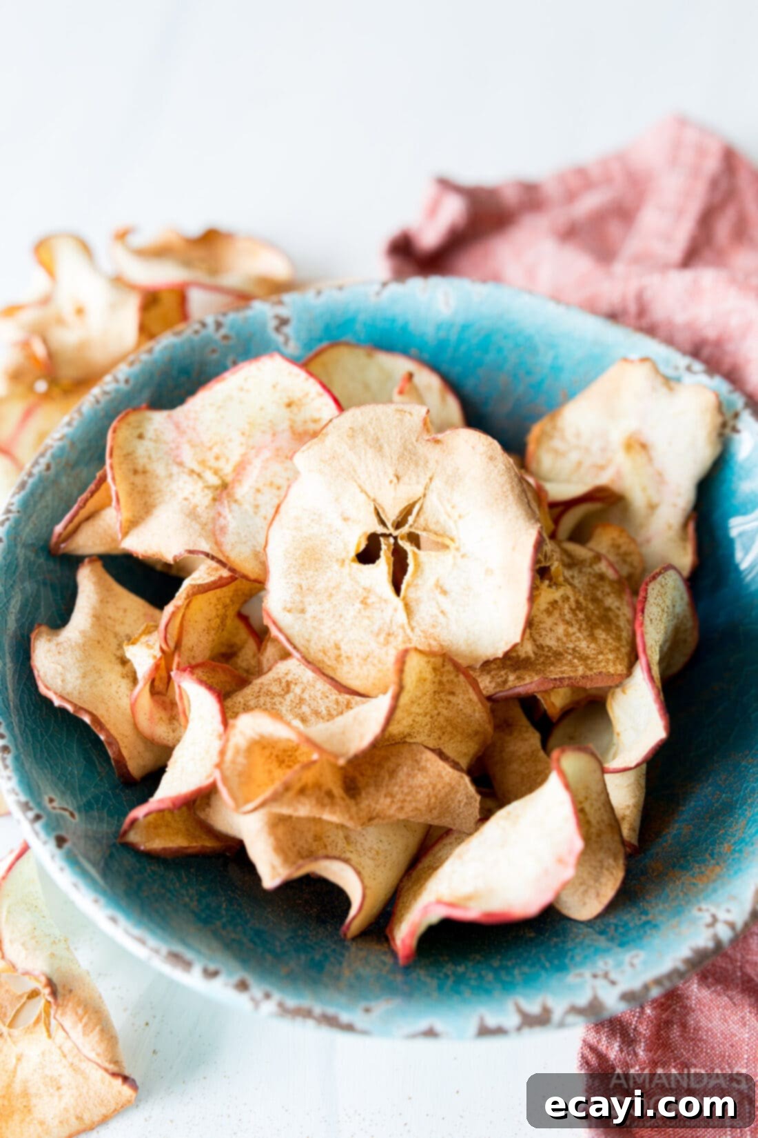 Crispy Air-Fried Apple Slices 3 bowl of apple chips