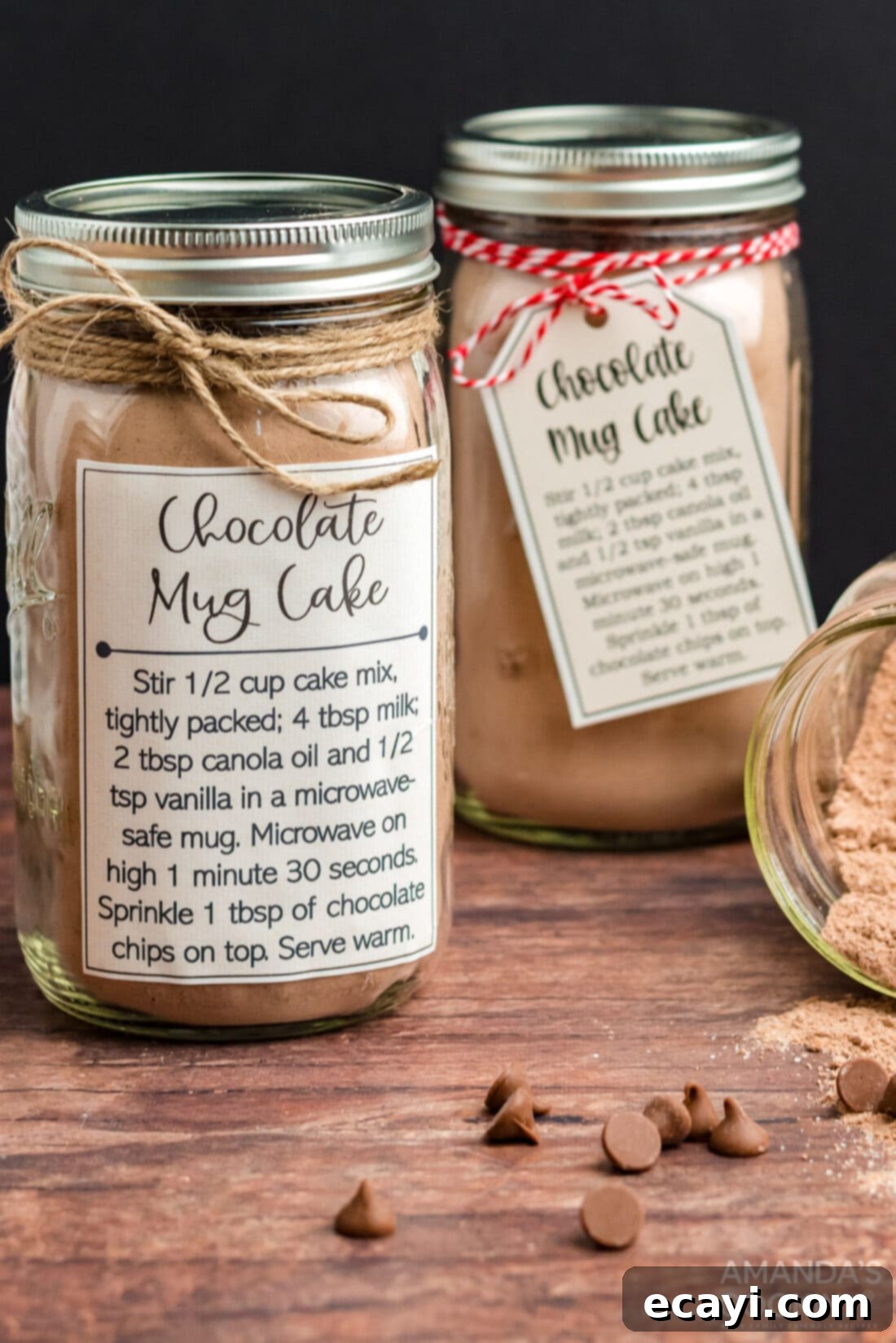 One-Minute Chocolate Cake 13 chocolate mug cake in a jar