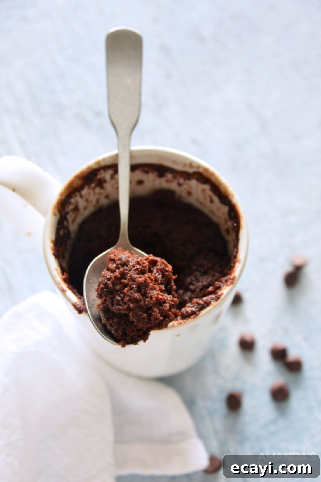 One-Minute Chocolate Cake 14 spoon of chocolate mug cake
