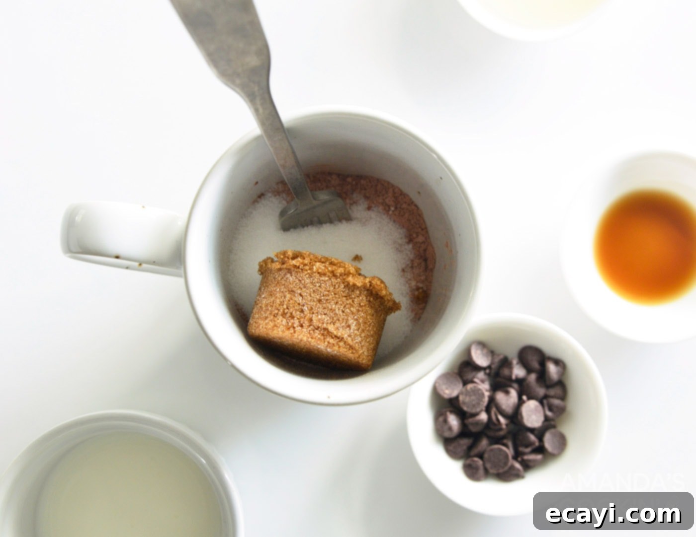 One-Minute Chocolate Cake 6 brown sugar in mug