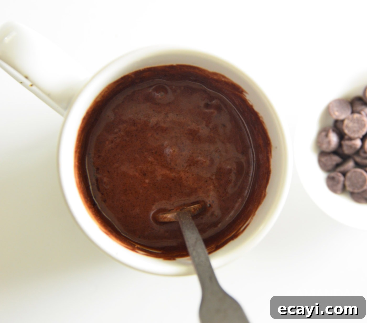 One-Minute Chocolate Cake 7 cake batter in mug