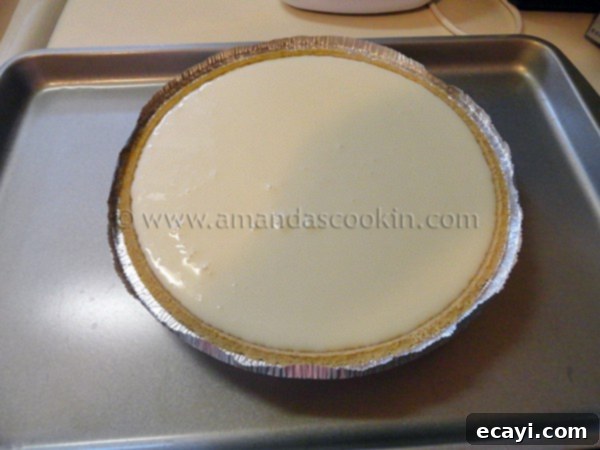 lemonade-cheesecake-step-3 A photo of an unbaked lemonade cheesecake.