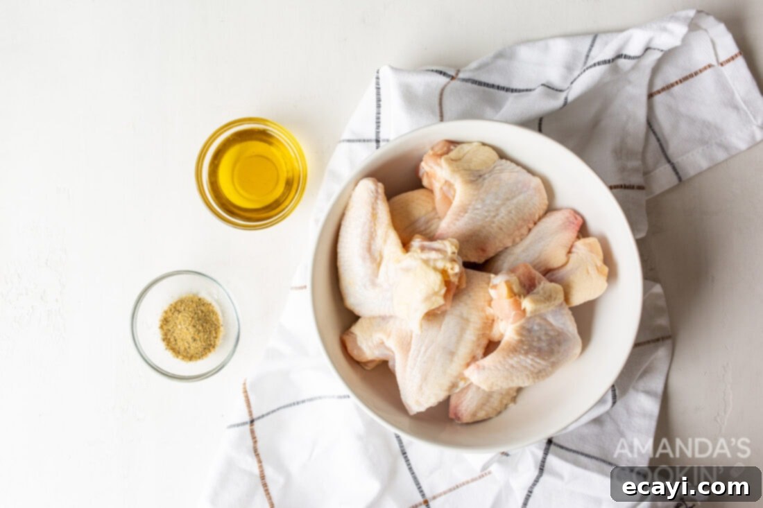 Crispy Air-Fried Wings 4 ingredients for Air Fryer Chicken Wings