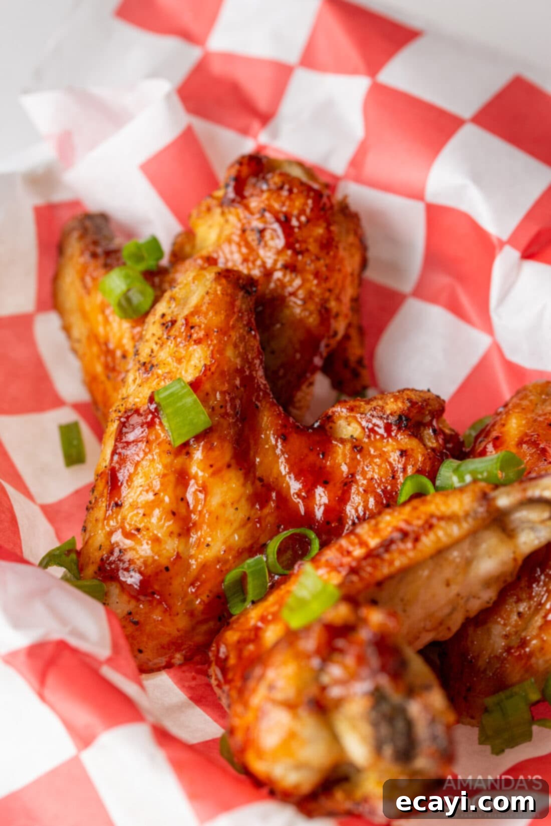 Crispy Air-Fried Wings 10 chicken wings in a basket