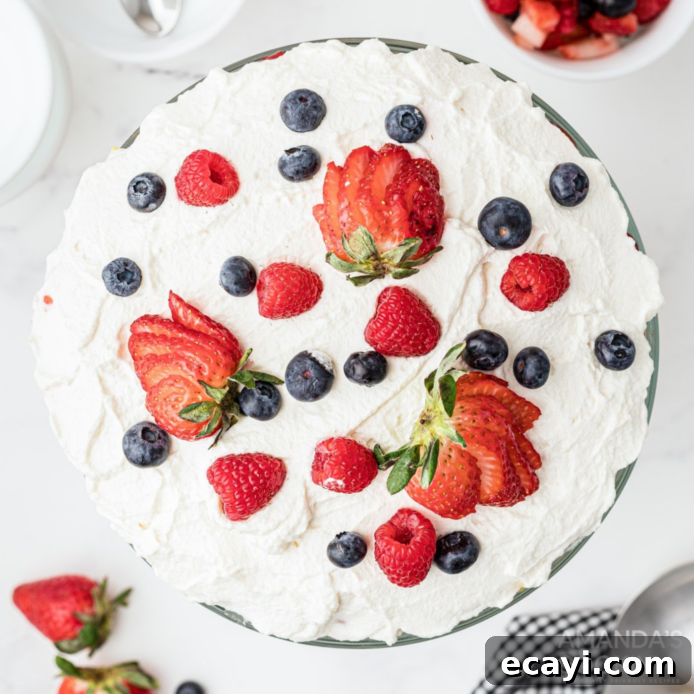 Whimsical Jelly Parfait 11 trifle topped with homemade whipped cream and fresh berries