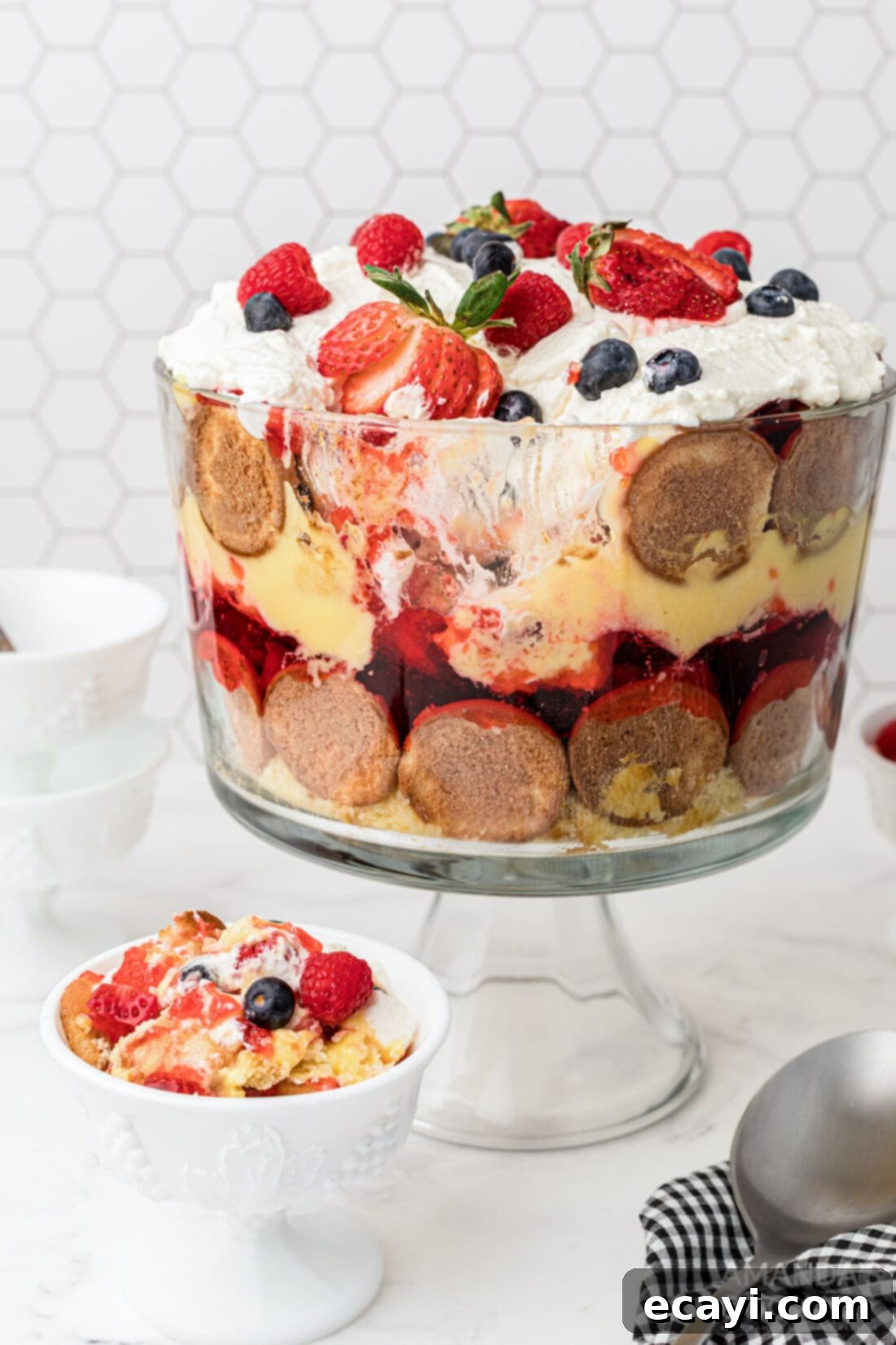 Whimsical Jelly Parfait 12 finished jello trifle dessert with layers visible