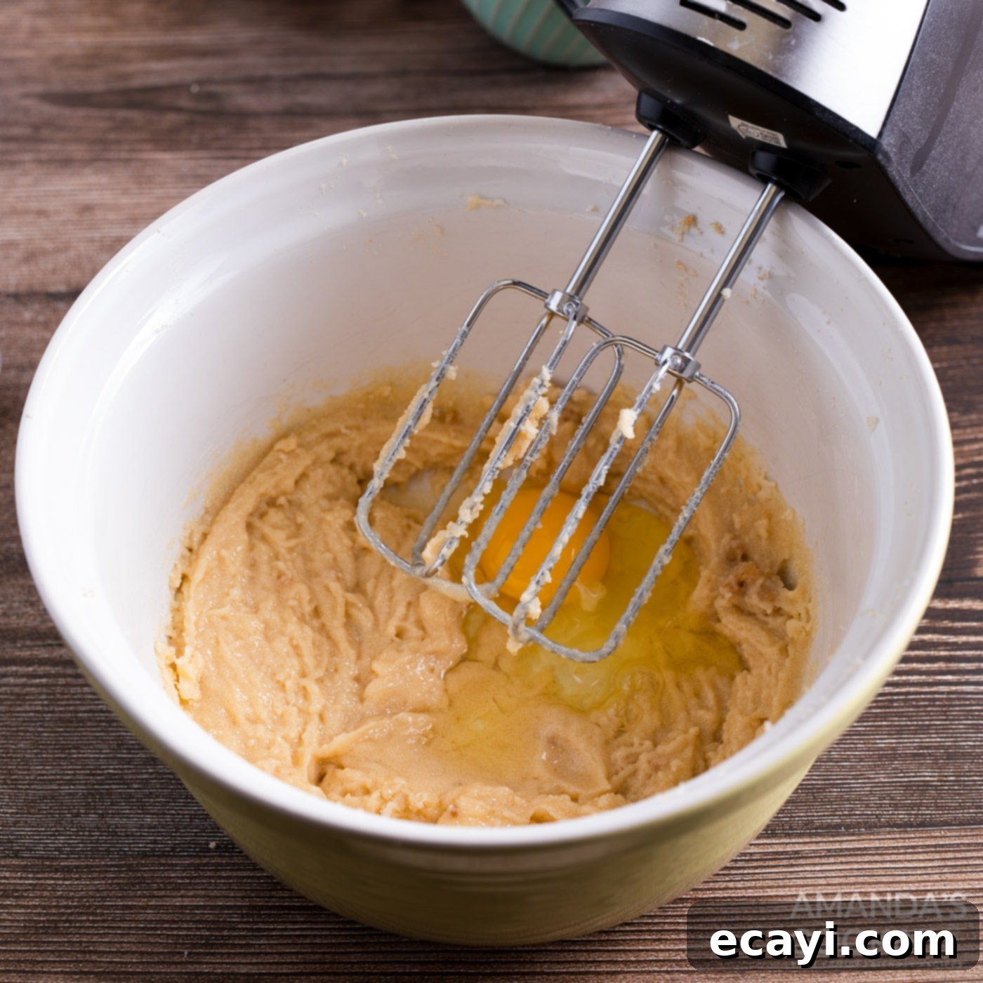 Zesty Strawberry Lemonade Cookies 6 Softened butter, brown sugar, and granulated sugar creaming together in a large mixing bowl with a beater attachment.