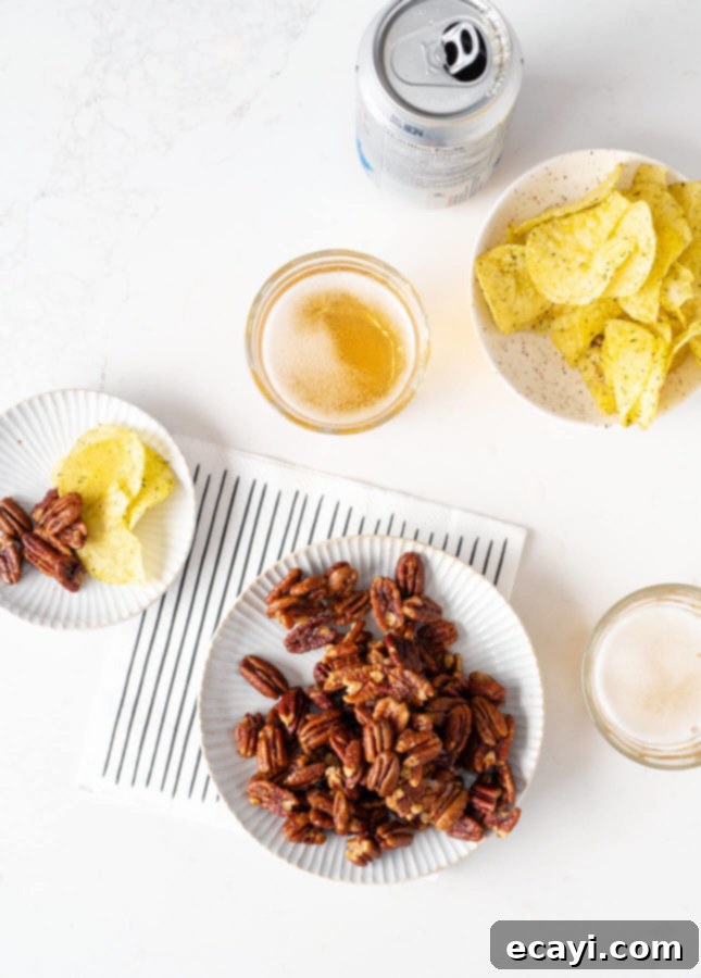 Sweet and Spicy Candied Pecans 2 Spicy and Sweet Cocktail Pecans // FoodNouveau.com