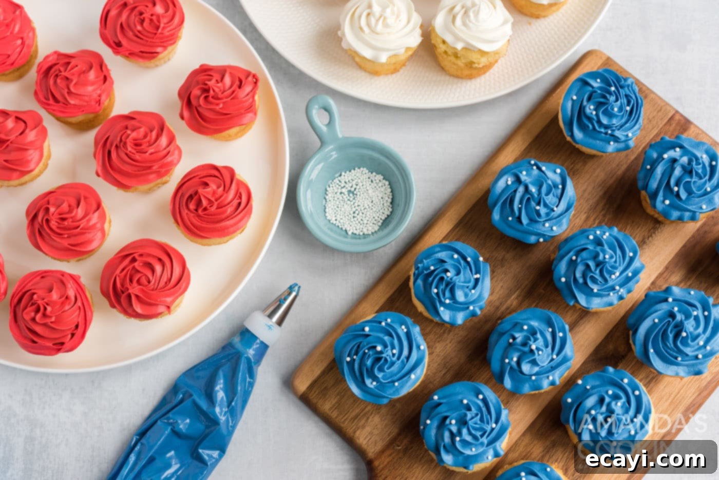 Stars and Stripes Sweet Treats 7 red white and blue cupcakes