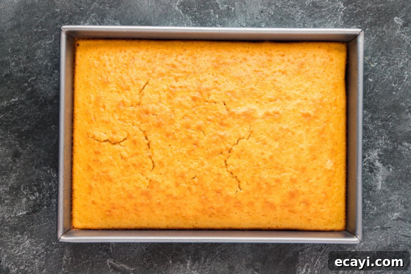 Litterally Delicious 5 baked yellow cake in a dish