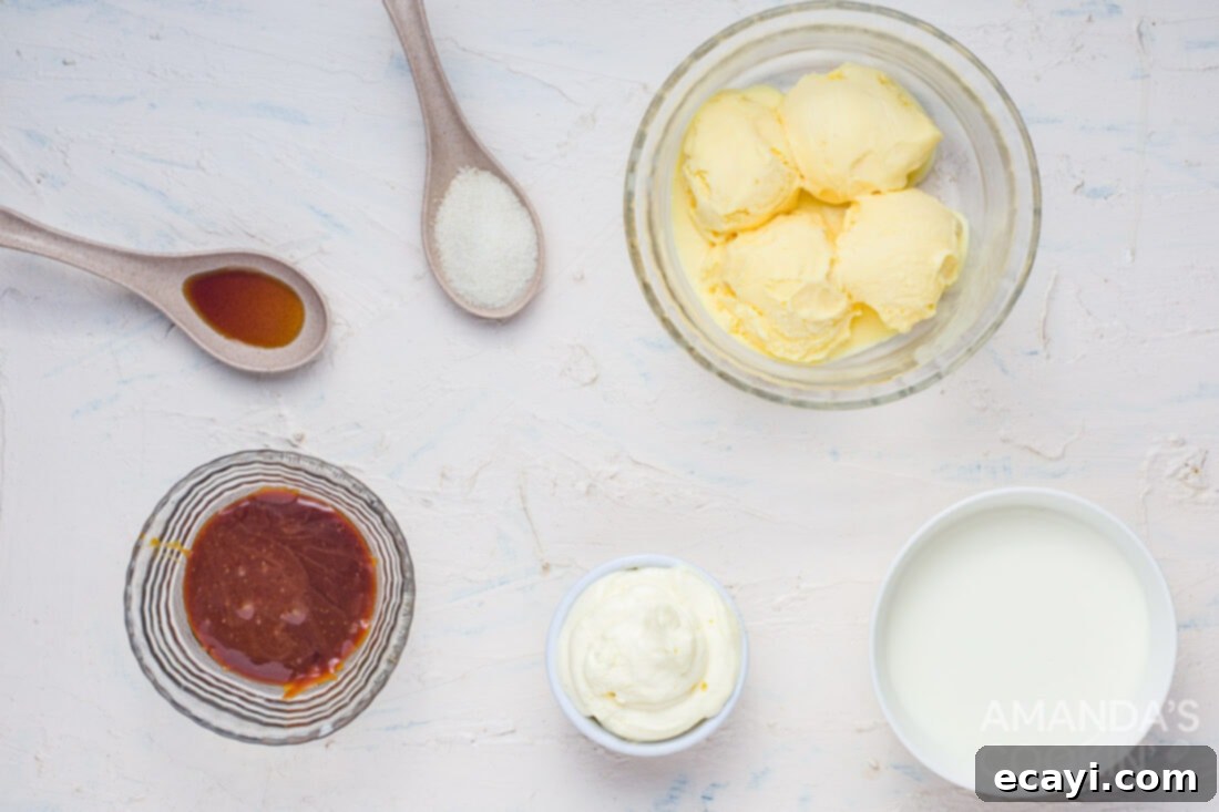 Decadent Salted Caramel Shake 4 ingredients for salted caramel milkshake