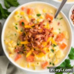 Creamy Corn Chowder 11 bow of Corn Chowder with bacon