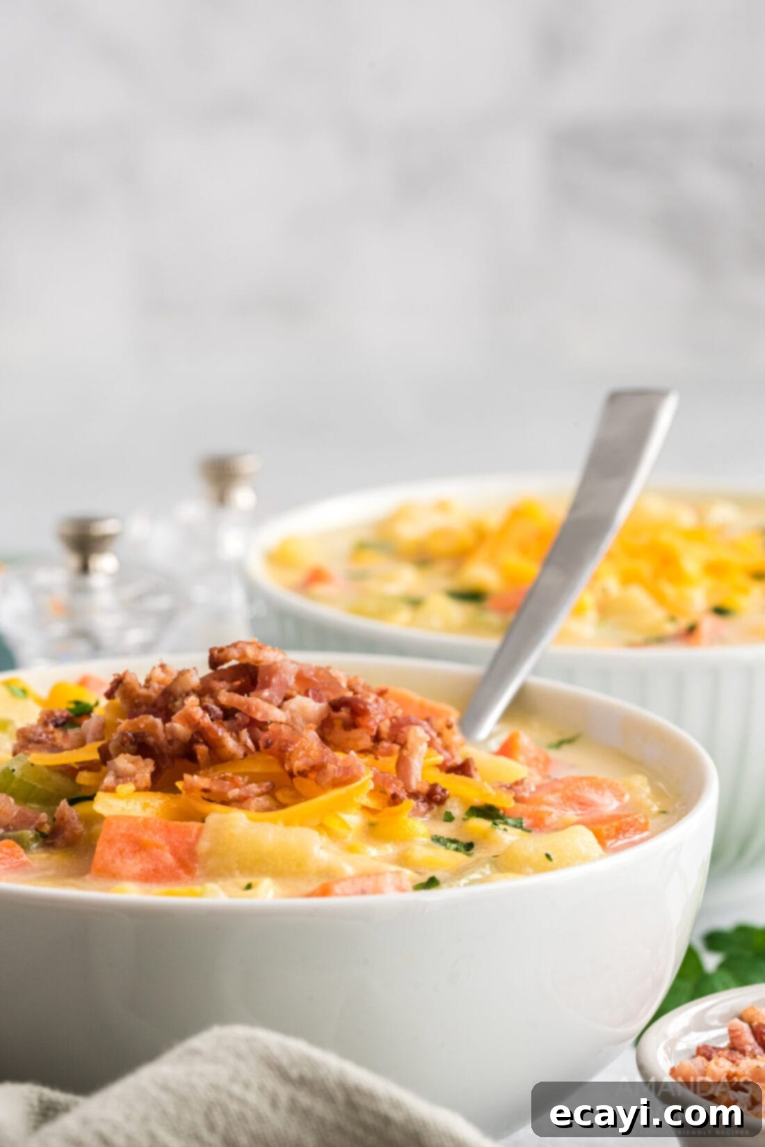 Creamy Corn Chowder 3 bowl of corn chowder soup