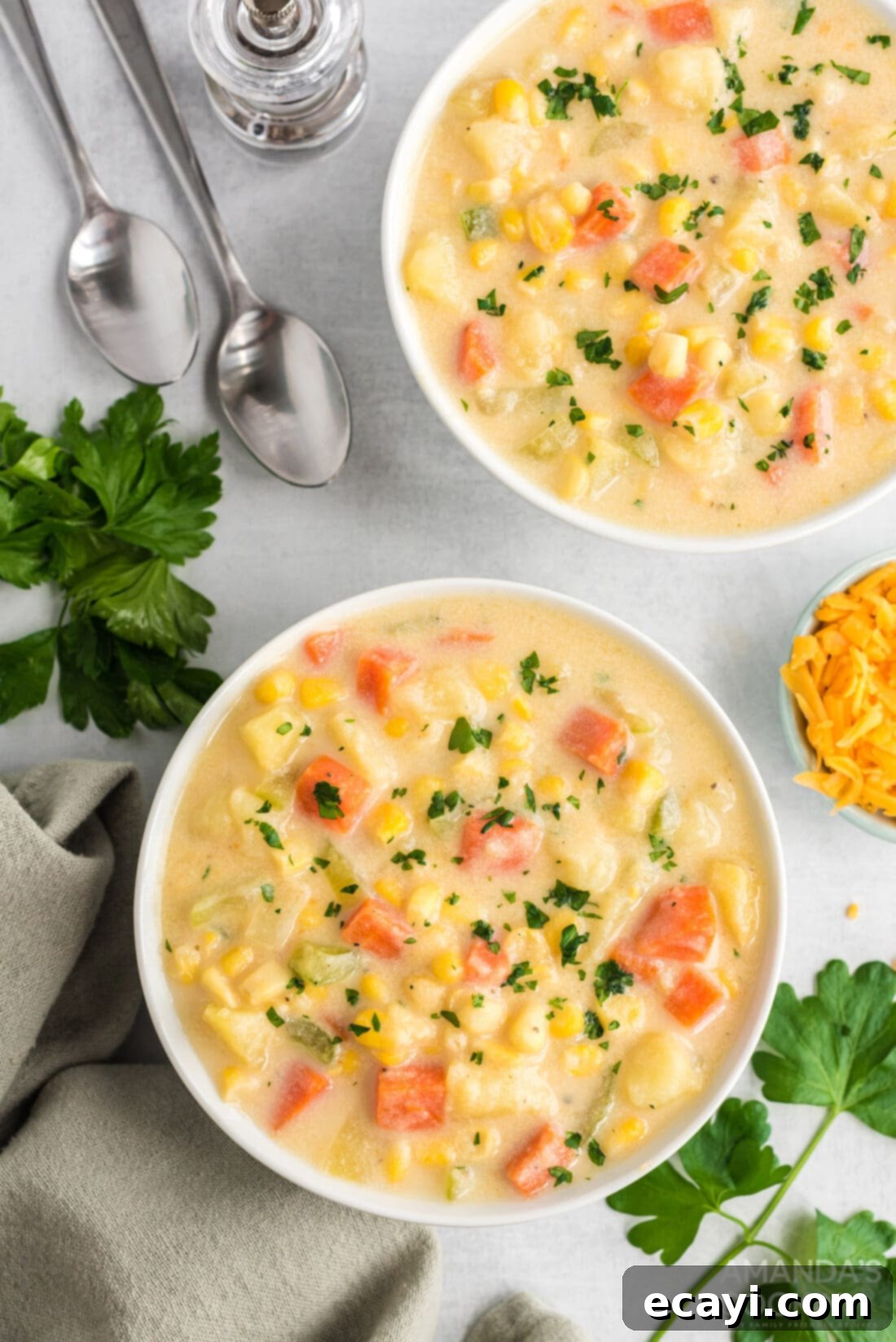 Creamy Corn Chowder 10 2 bowls of Corn Chowder