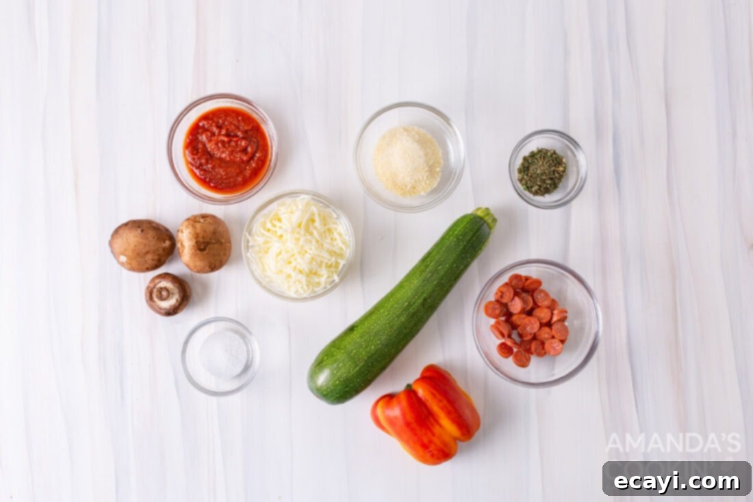Zucchini Pizza Bites 4 Zucchini Pizza Bites ingredients
