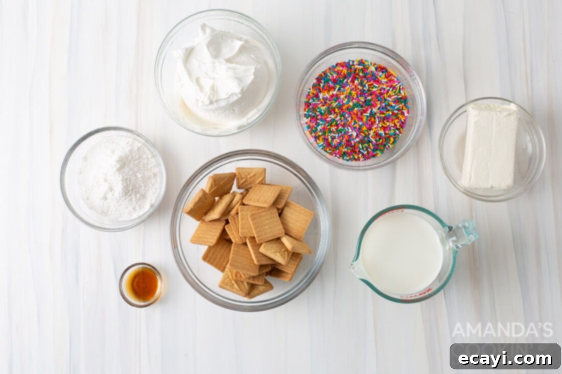 Celebration Confetti Chiller 4 Funfetti Icebox Cake ingredients