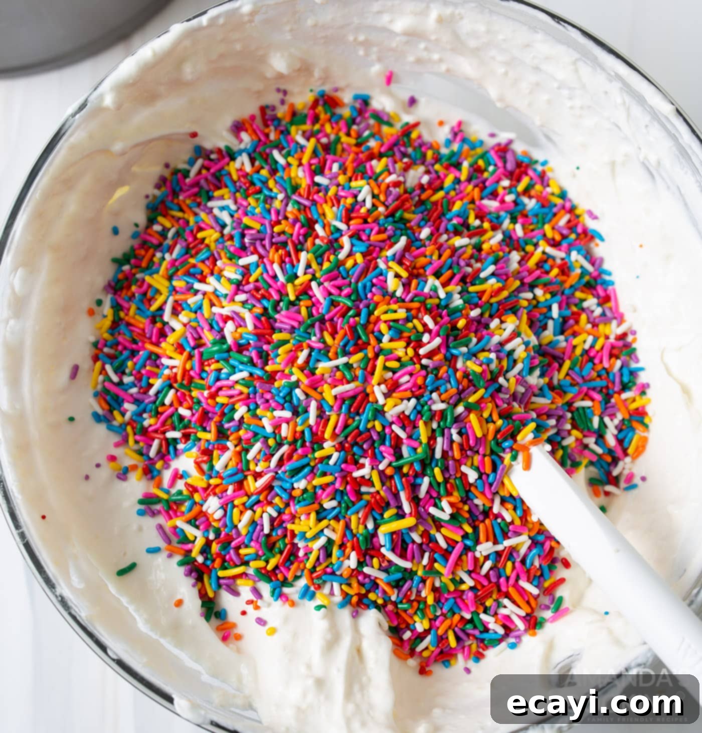 Celebration Confetti Chiller 6 sprinkles in pudding mixture