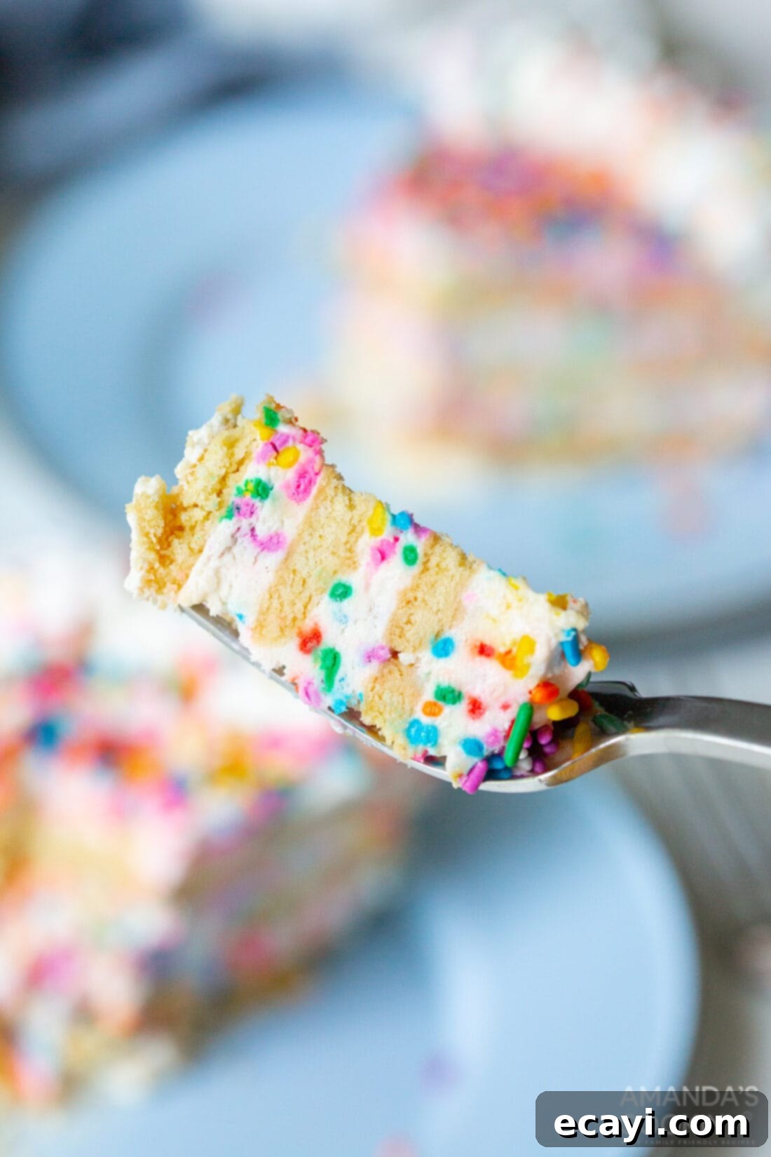 Celebration Confetti Chiller 9 fork of Funfetti Icebox Cake