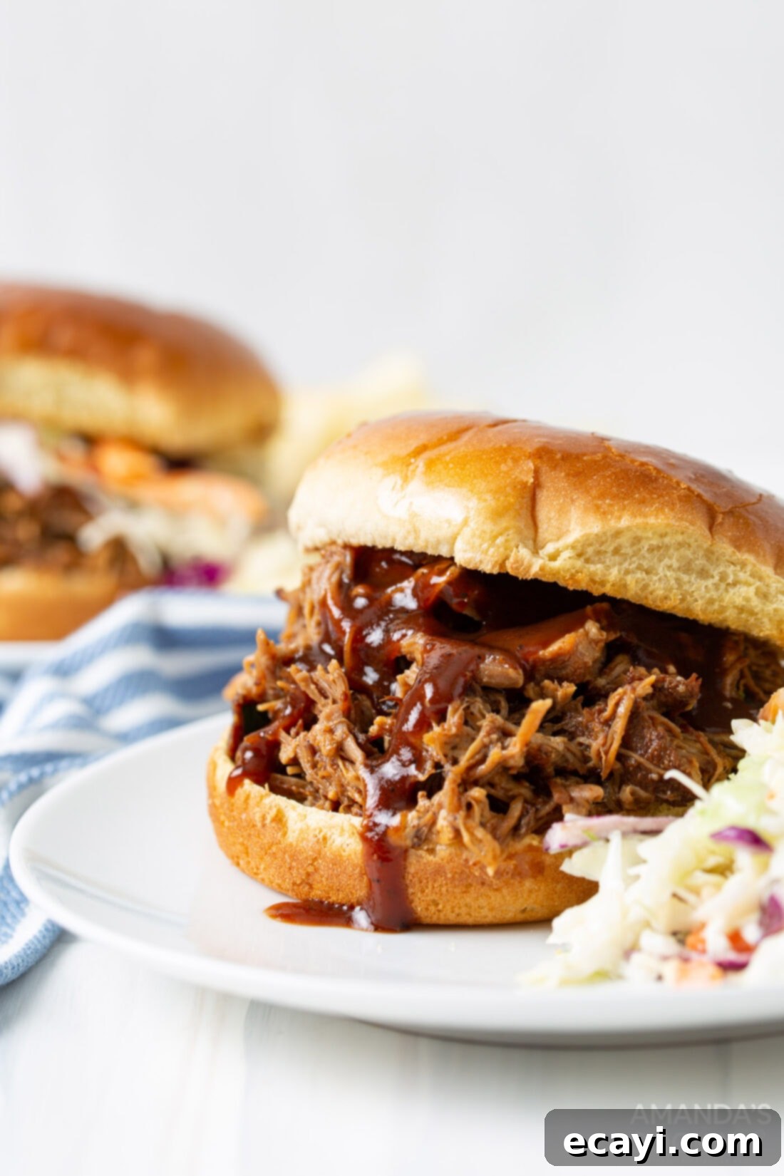 Perfectly Tender Instant Pot Pulled Pork 2 Instant Pot Pulled Pork sandwich