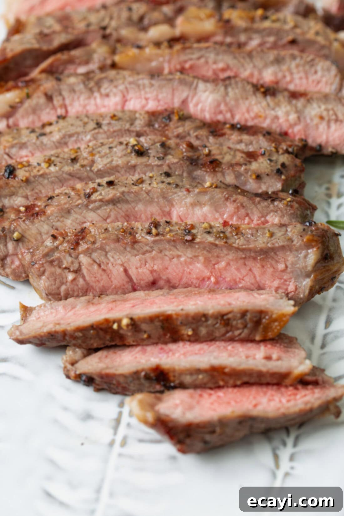 Perfectly Grilled Steak 2 Sliced Grilled Steak, perfectly cooked with a pink center and beautiful sear