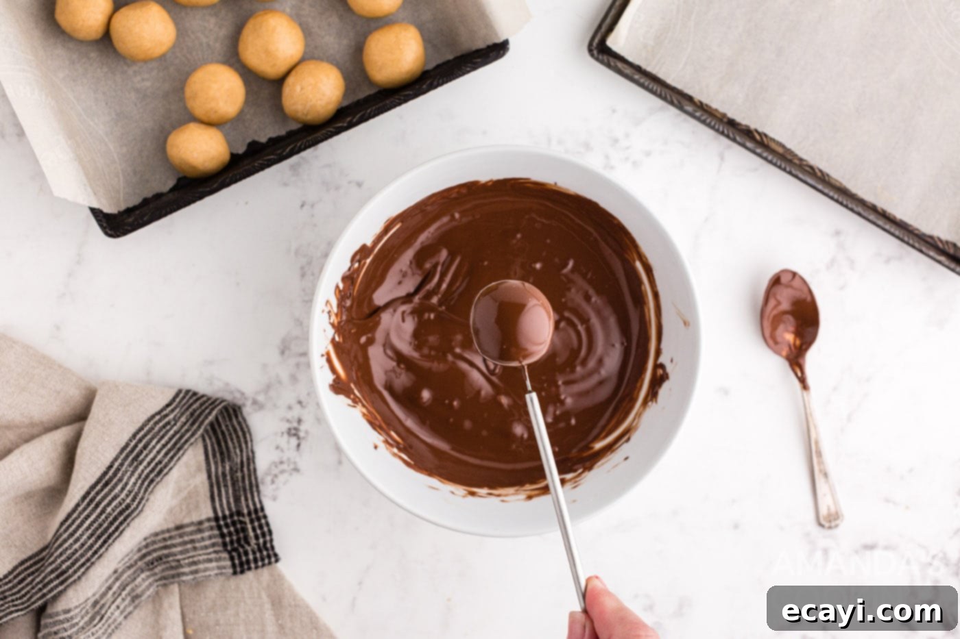 Peanut Butter Chocolate Delights 11 chocolate peanut butter ball on a stick