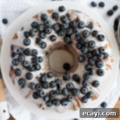 Blueberry Bliss Bundt 11 overhead photo of Blueberry Bundt Cake