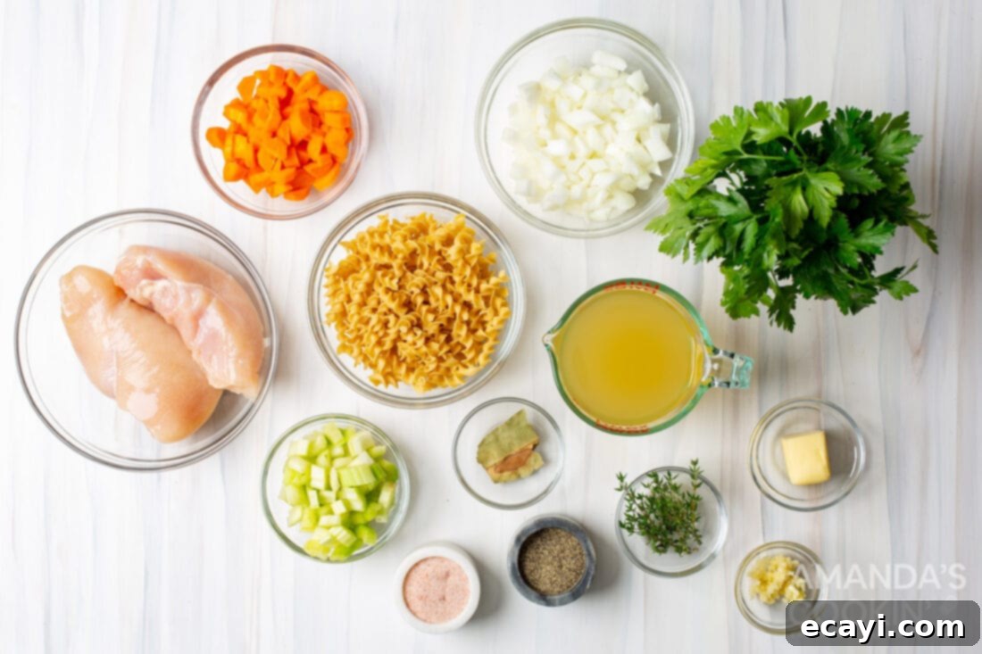 Golden Chicken Noodle Comfort 4 chicken noodle soup ingredients