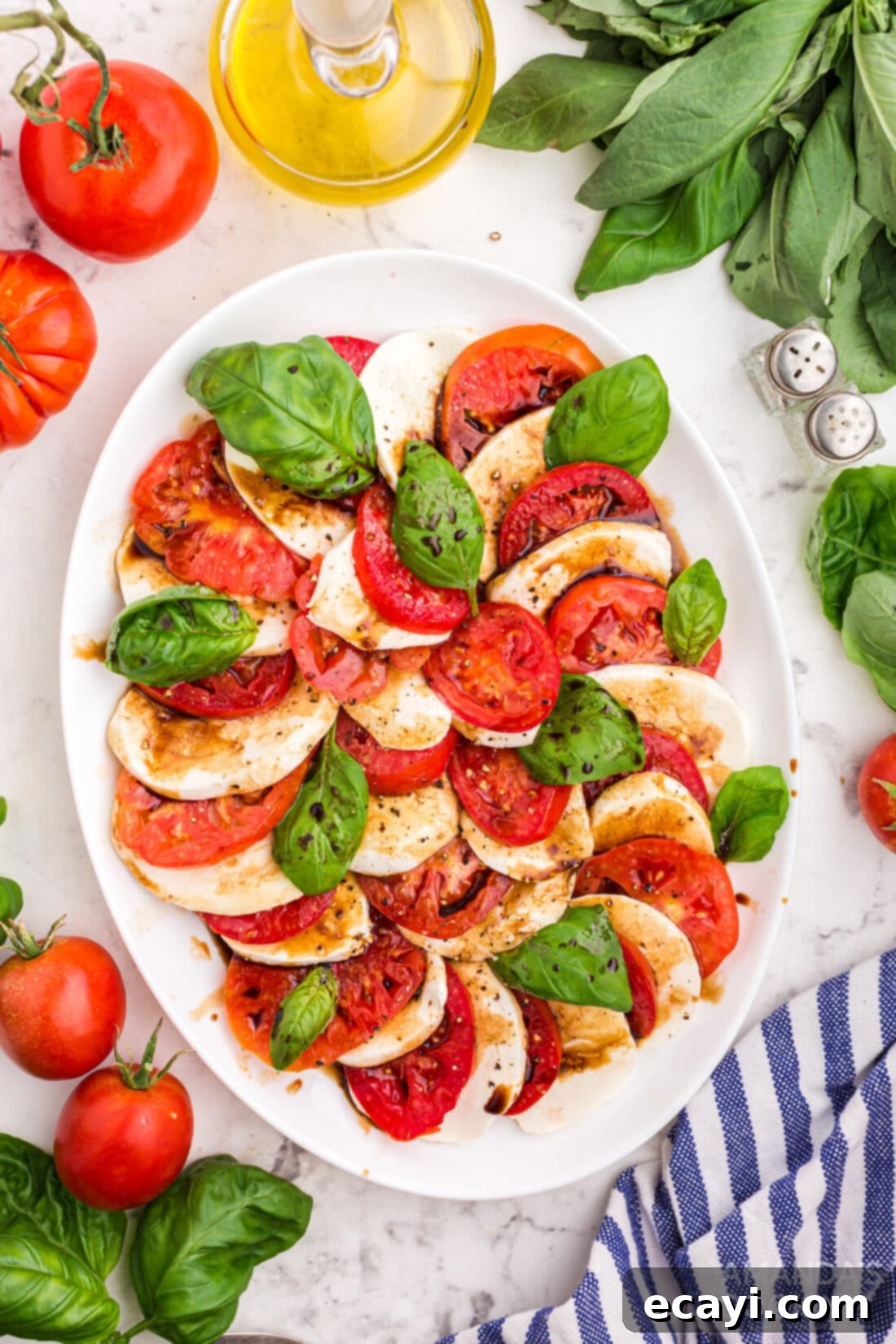 Fresh Caprese Salad 3  Caprese Salad on a plate