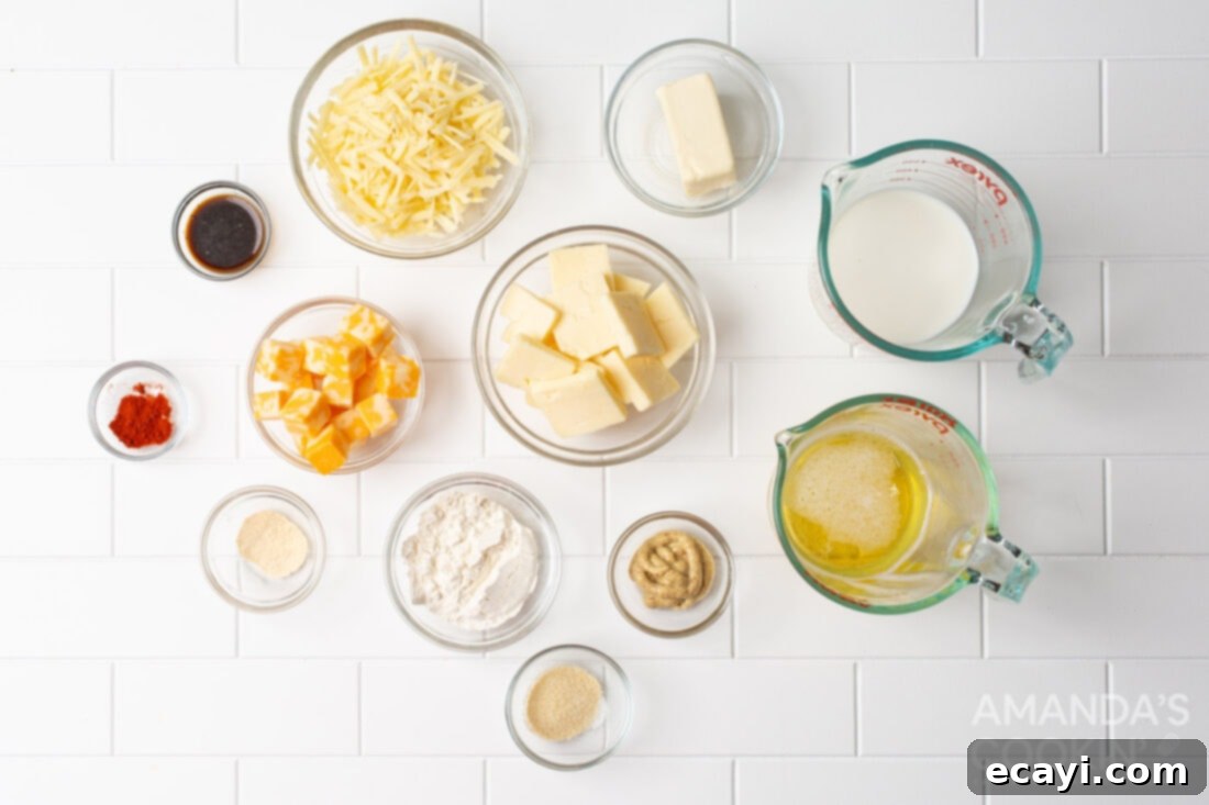 Hoppy Cheese Indulgence 4 ingredients for Beer Cheese Dip