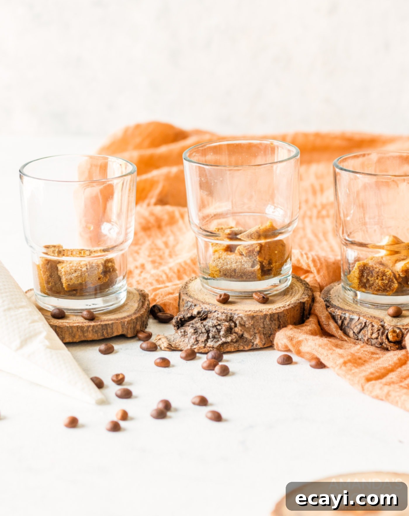 Tiramisu for One 7 ladyfingers in mini cups