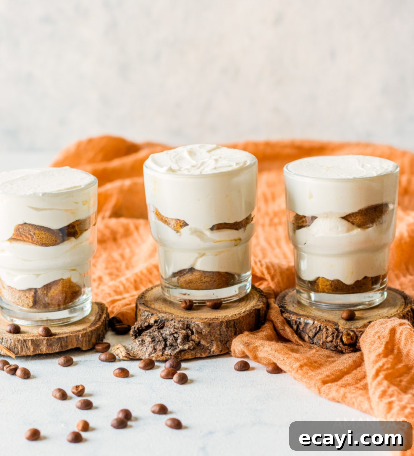 Tiramisu for One 9 mascarpone cheese mixture with ladyfingers in a cup