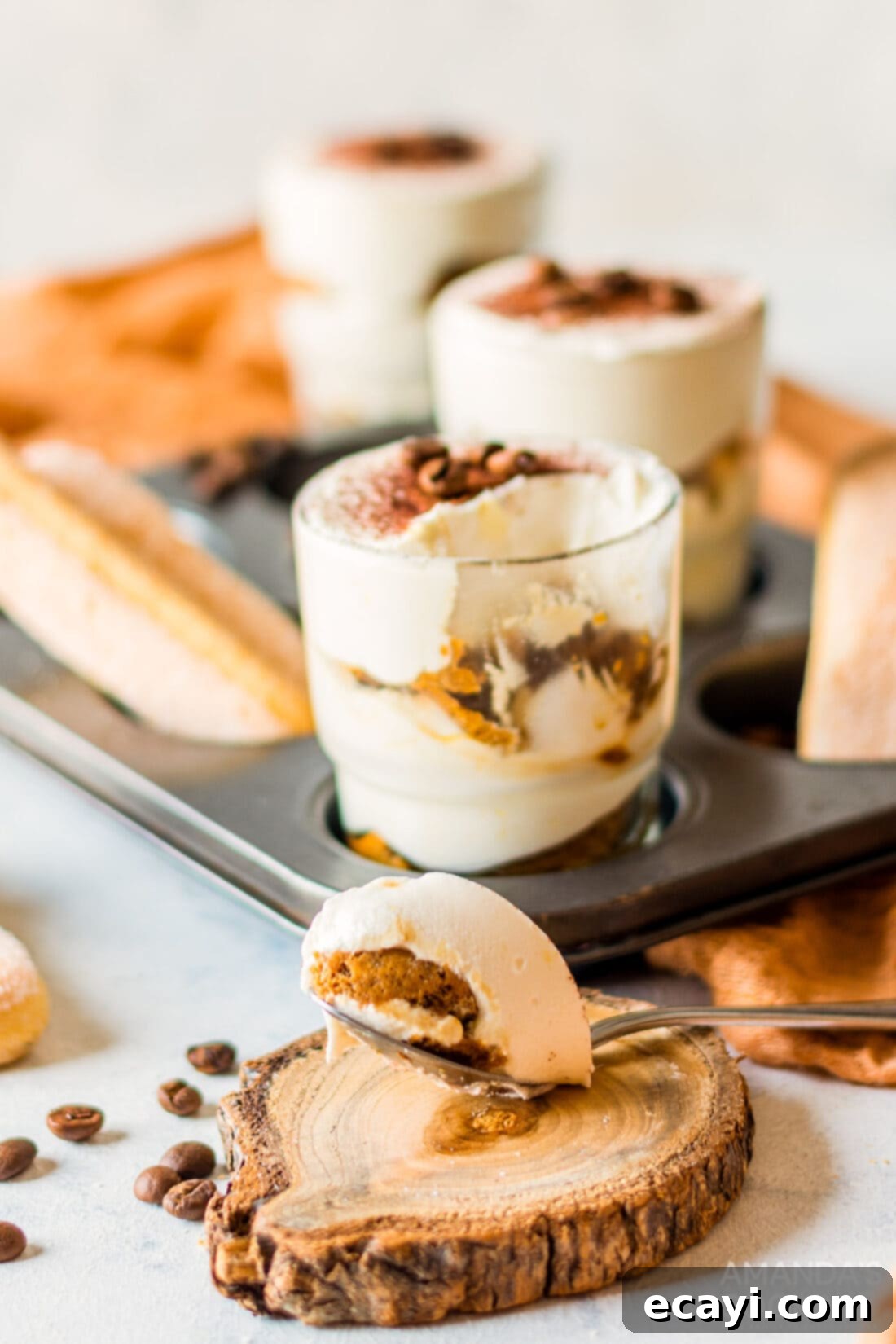 Tiramisu for One 10 Individual Tiramisu with a spoon removed