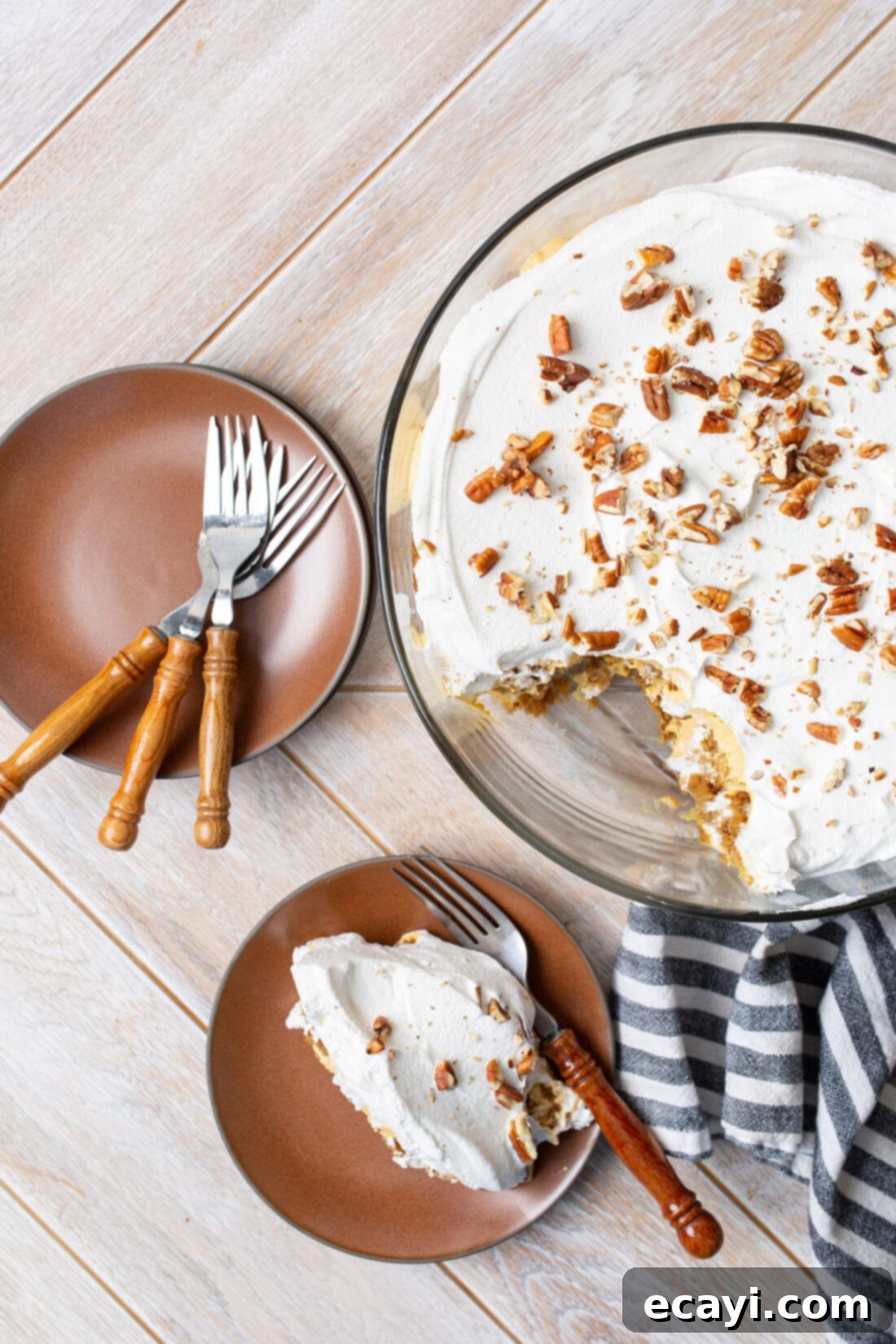 Autumn Pumpkin Delight 12 overhead view of Pumpkin Trifle