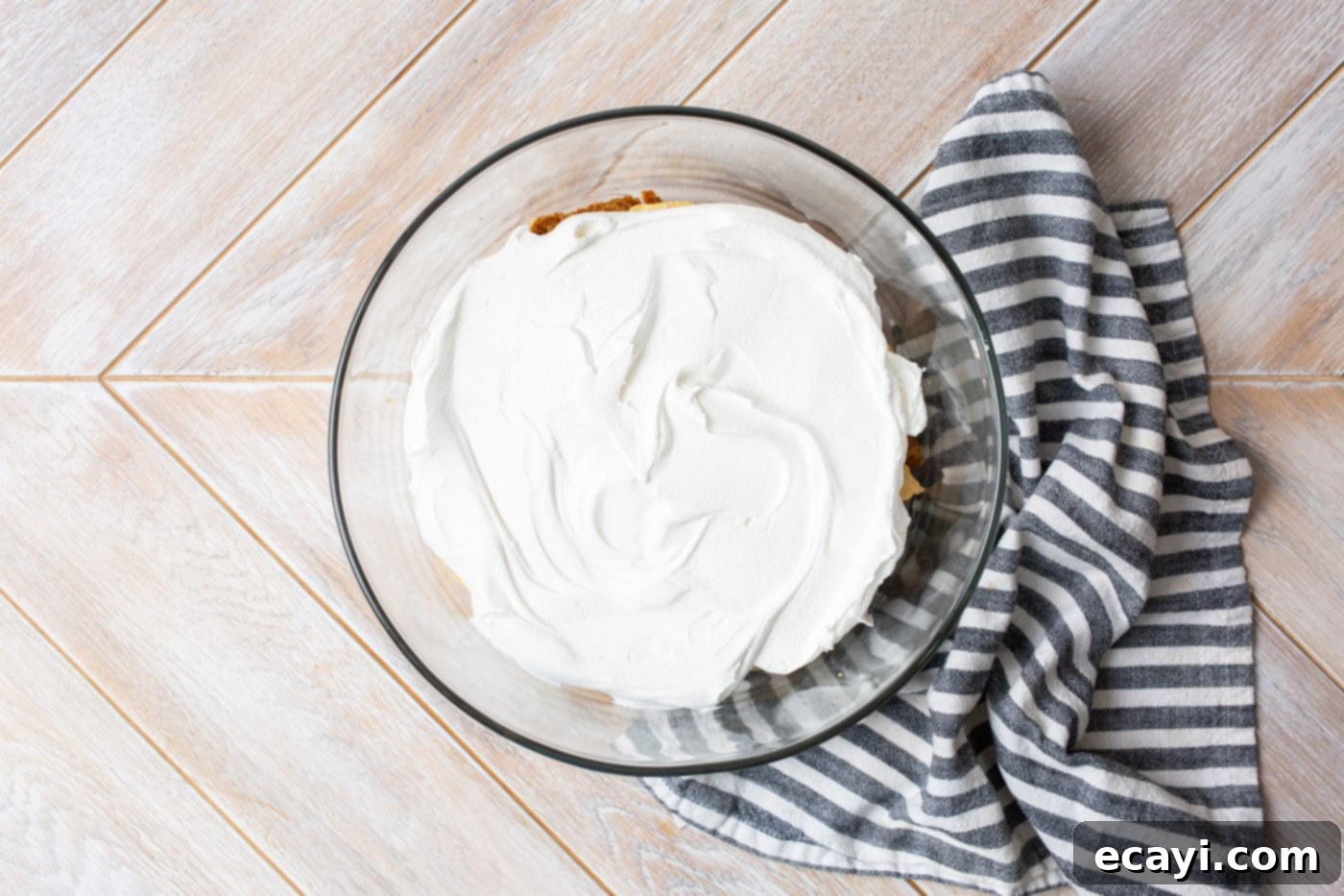 Autumn Pumpkin Delight 9 whipped topping layer in trifle