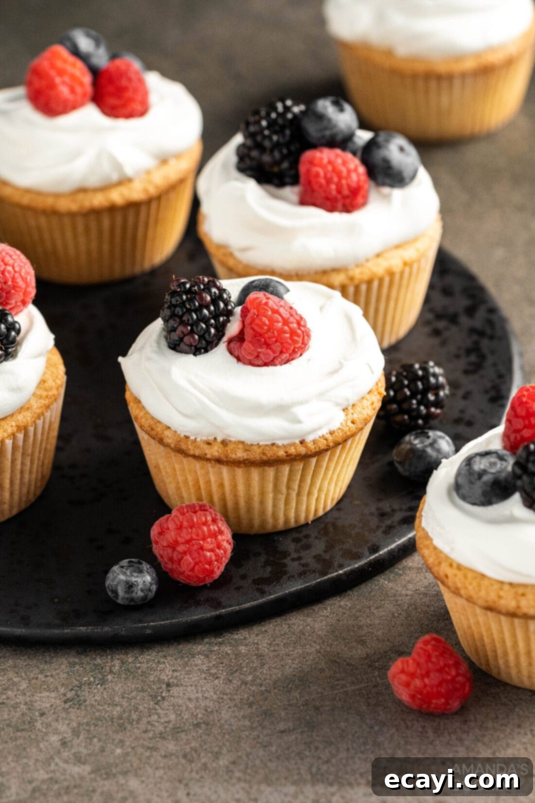 Golden Pound Cupcakes 2 Pound Cake Cupcakes on a plate