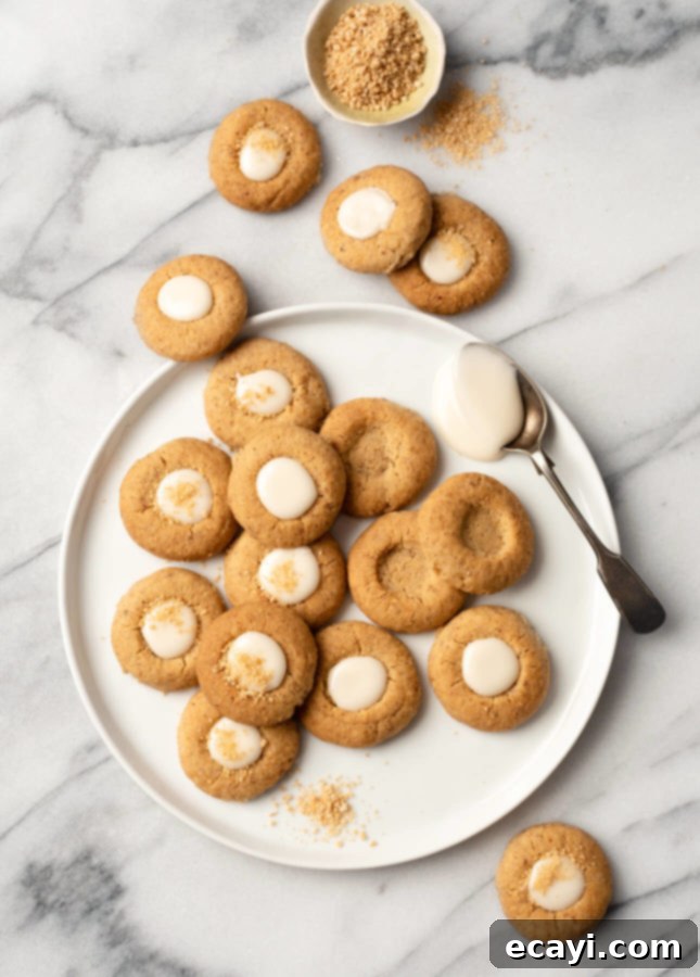 Golden Maple Pecan Indulgences 8 Maple and Pecan Thumbprint Cookies // FoodNouveau.com