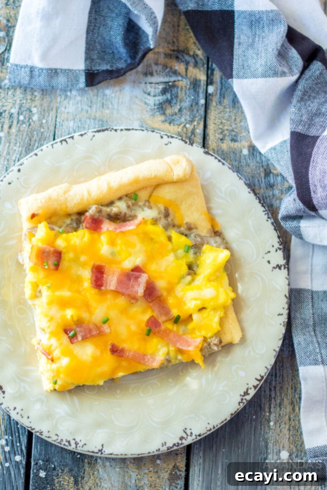 One-Pan Breakfast Pizza 8 slice of Sheet Pan Breakfast Pizza
