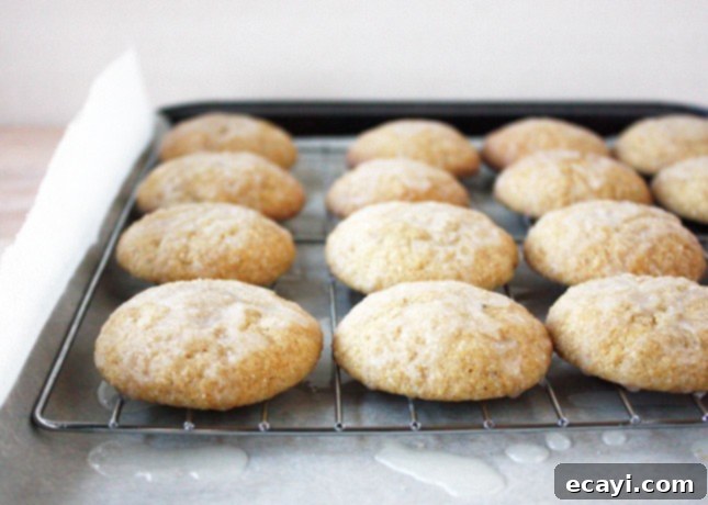 Lemon Zest Gingerbread Chews 2 Chewy Gingerbread Cookies with Lemon Glaze // FoodNouveau.com