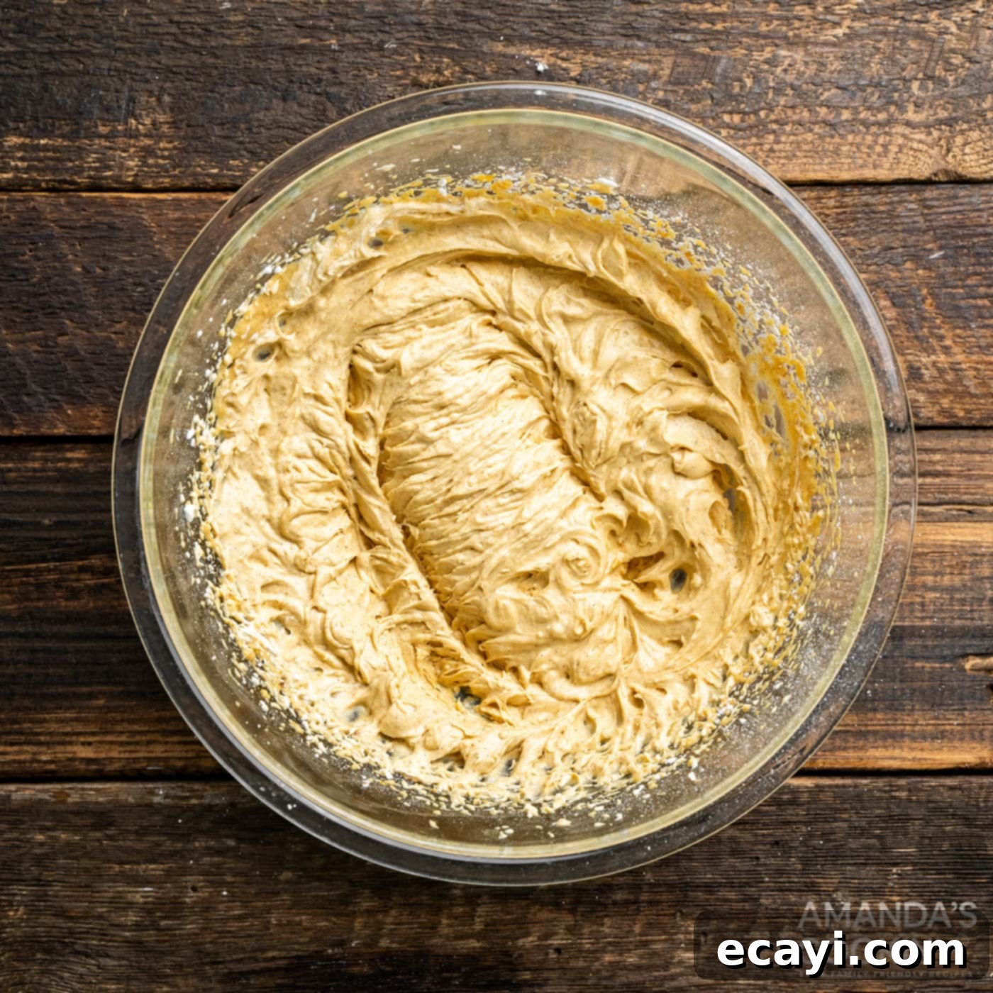 Spiced Pumpkin Pie Dip 8 whipped cream cheese pumpkin mixture in a bowl after first addition