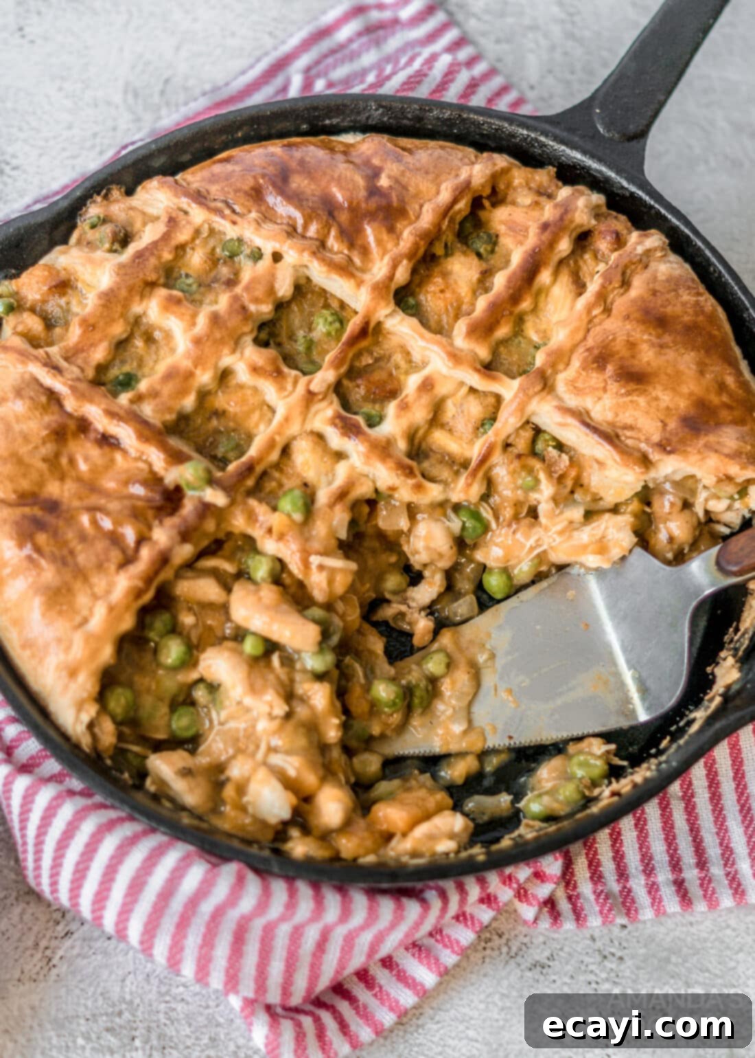 Golden Harvest Chicken Pot Pie 2 skillet of Hearty Pumpkin Chicken Pot Pie, bubbling with golden crust