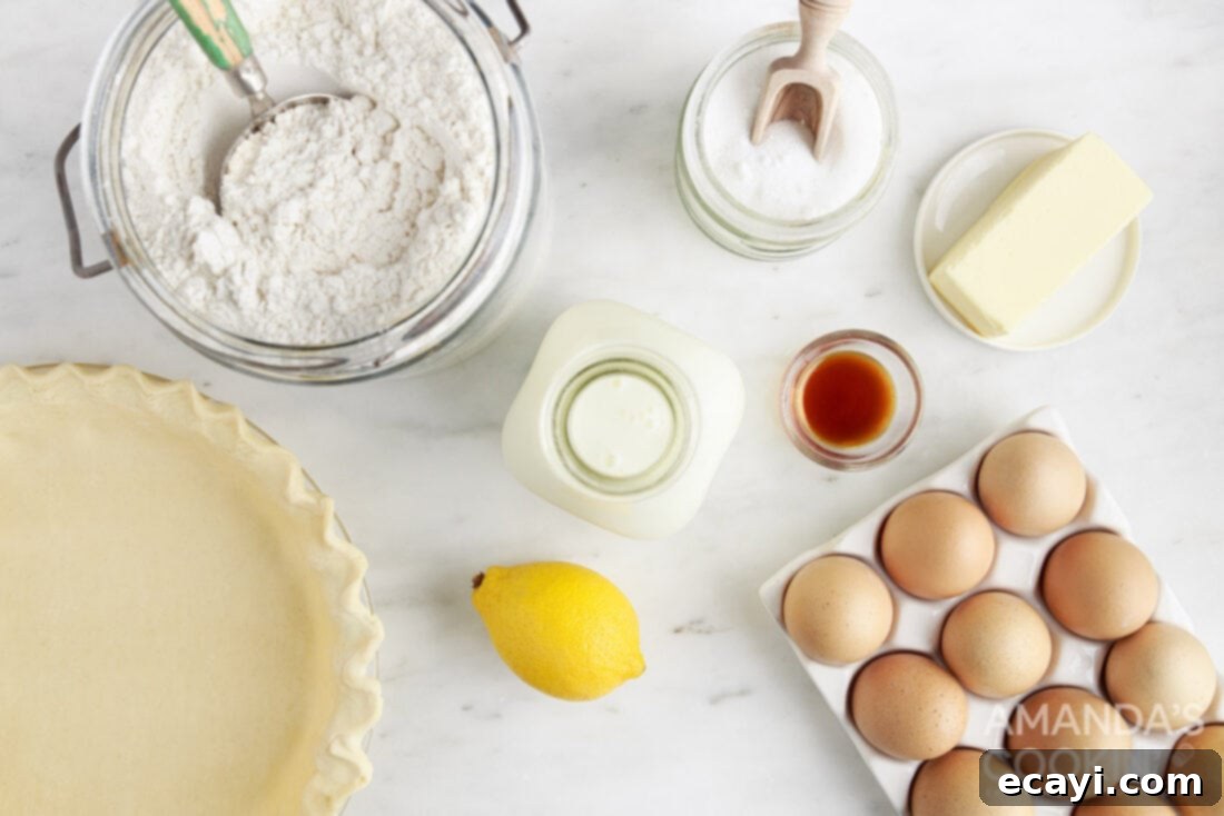 Down-Home Southern Buttermilk Pie 4 ingredients for Southern Buttermilk Pie