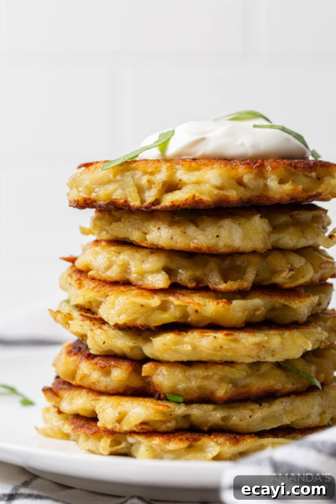Sizzling Spud Cakes 2 stack of Potato Pancakes