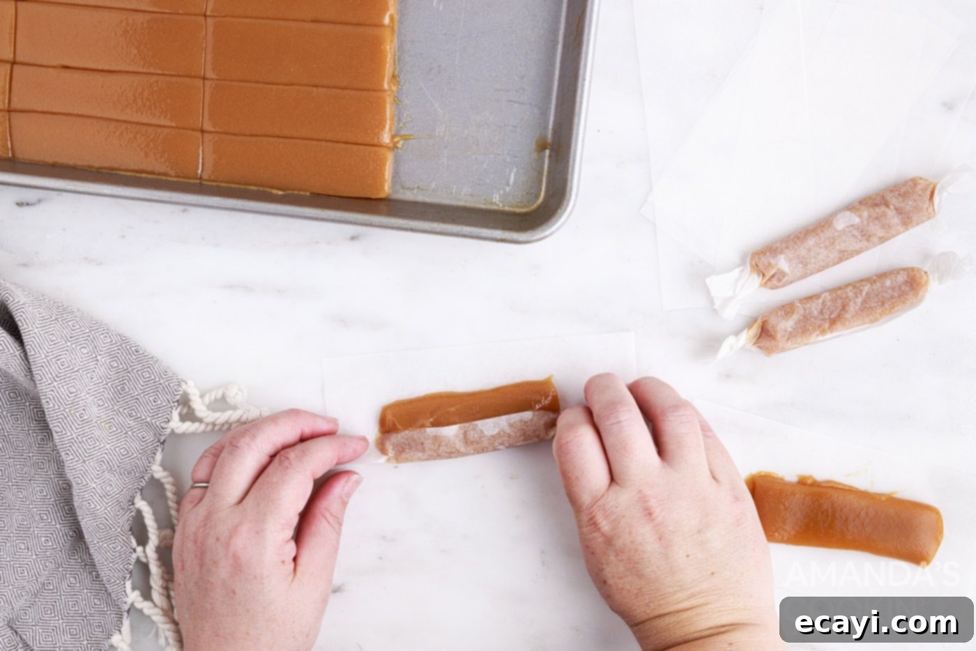 Microwave's Golden Delight 8 Individually wrapped microwave caramels in parchment paper