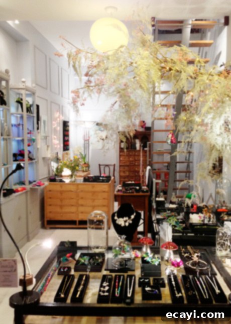 Cécile Boccara: Master of Textile Jewelry Cécile Boccara: Renowned textile jewelry designer in Passage du Grand Cerf, Paris