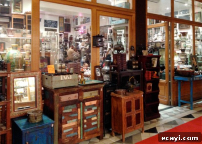 Rickshaw: A Glimpse into Parisian Vintage Style Rickshaw, a curated antique and vintage shop in Passage du Grand Cerf, Paris