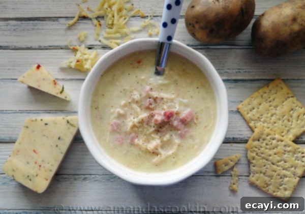 Cheesy Chicken & Ham Chowder Cheesy Chicken & Ham Chowder