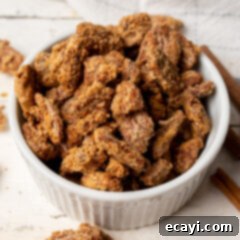 Sweet Pecan Delights 12 Candied Pecans ready to be served