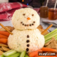 Jolly Snowman Cheeseball 14 Snowman Cheeseball