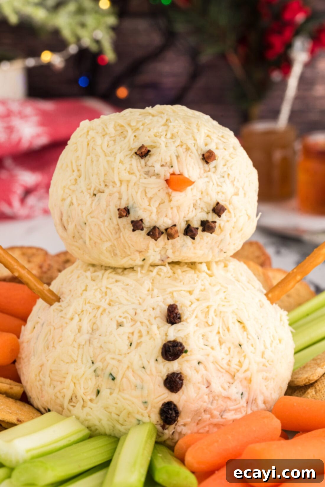 Jolly Snowman Cheeseball 3 Snowman Cheeseball